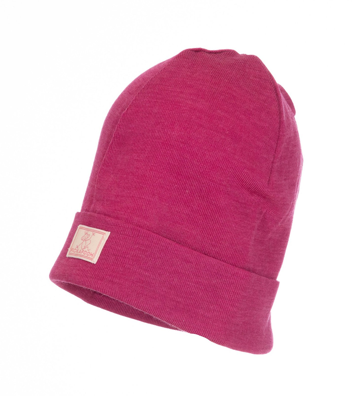 Mütze aus Wolle/Seide in leuchtendem pink