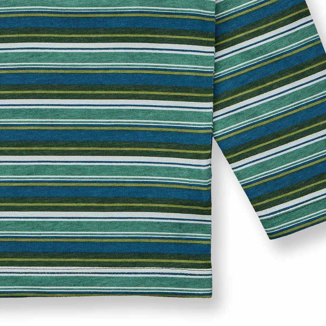 Herbstliches Ringelshirt mit hochwertiger Fuchs-Stickerei von Sense Organics