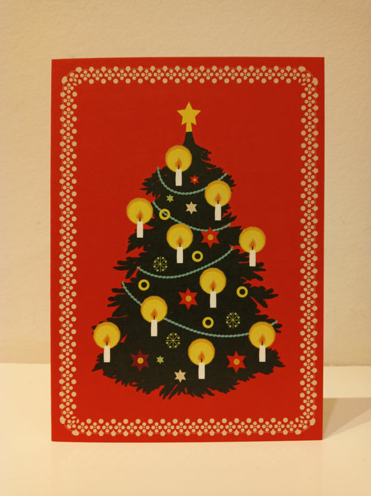 Zauberhafte Weihnachtsklappkarte mit Weihnachtsbaummotiv