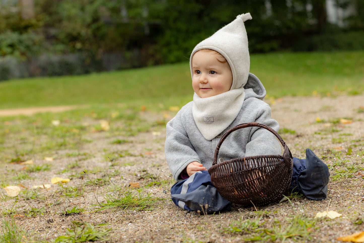 Weiches Wollfleece Tuch mit Baumwollfutter auch wunderschön als Geschenk zur Geburt