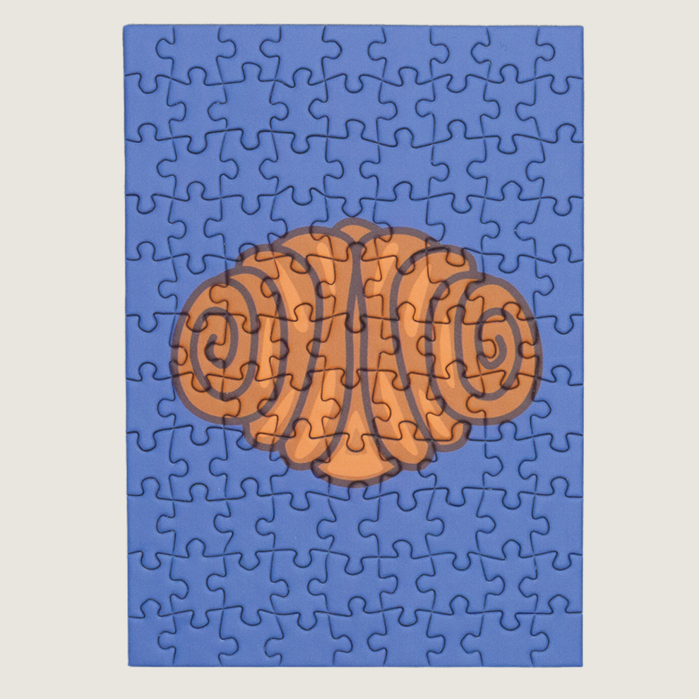 Zauberhaftes Mini Puzzle mit Franzbrötchen Motiv von Sunshine Puzzles