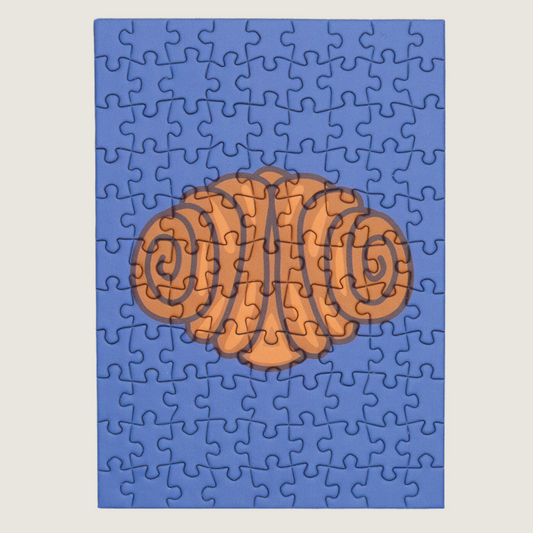 Zauberhaftes Mini Puzzle mit Franzbrötchen Motiv von Sunshine Puzzles