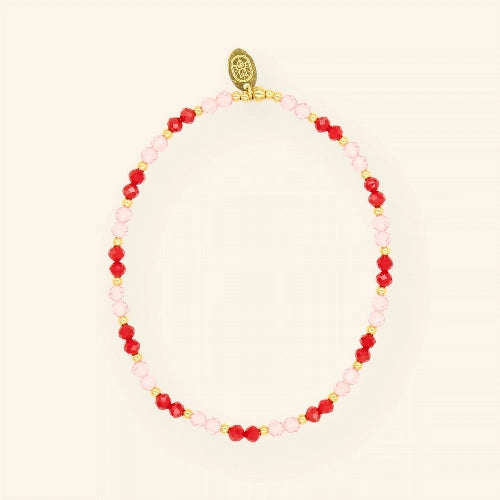 Wunderschönes pink-rotes Armband von Mable