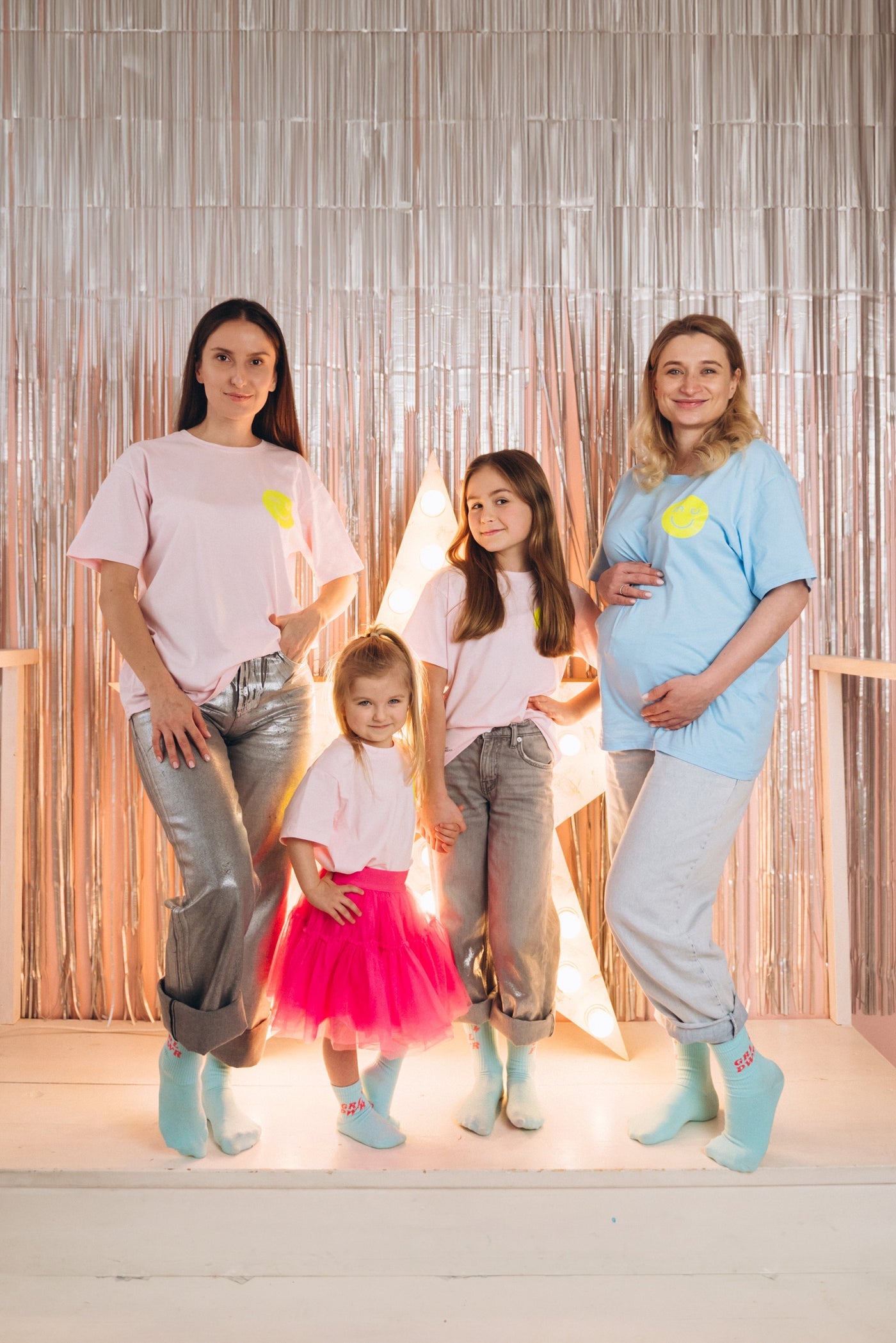 Stylishe GRL PWR Socken in türkis/pink von MY DAY MY DREAM