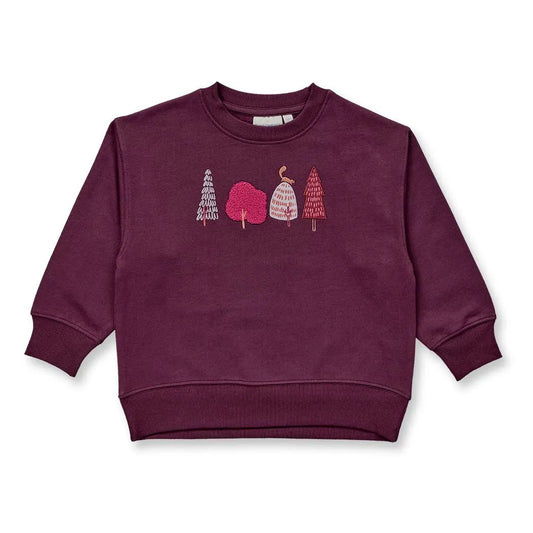Kuscheliges Sweatshirt mit hochwertiger Baum-Stickerei