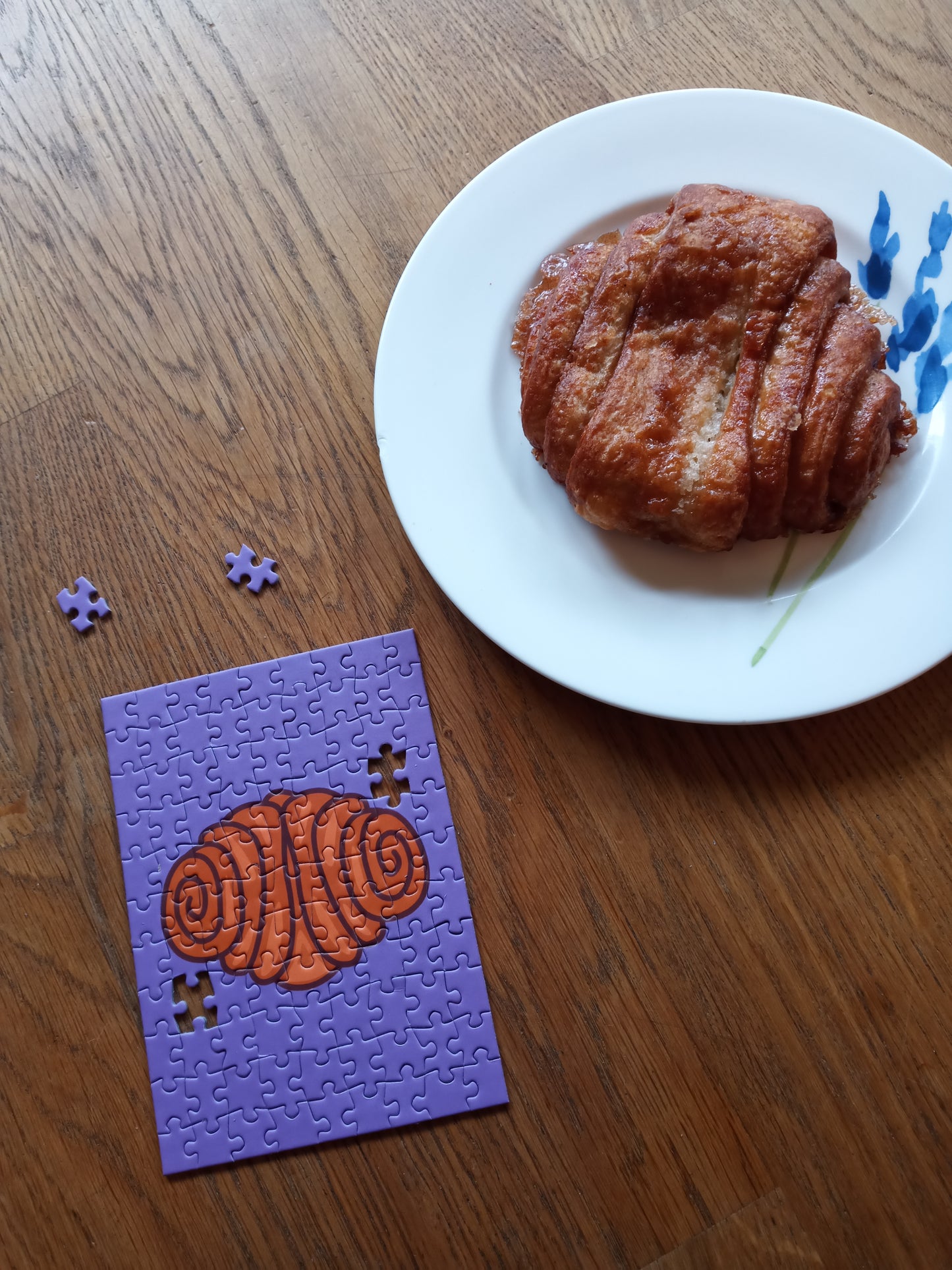 Zauberhaftes Mini Puzzle mit Franzbrötchen Motiv von Sunshine Puzzles