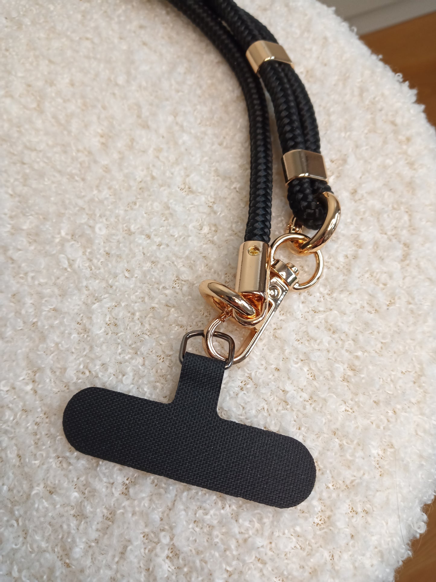 Stylishe schwarze Handykette von parsley&pepper