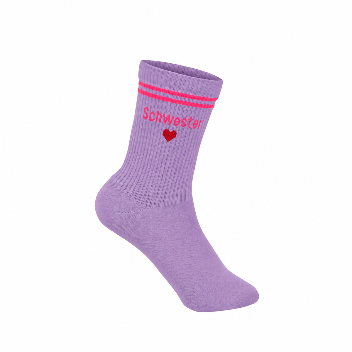 Zauberhafte Schwesterherz Socken in lila/pink